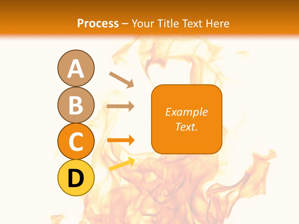 A Fire Is Shown With A White Background PowerPoint Template
