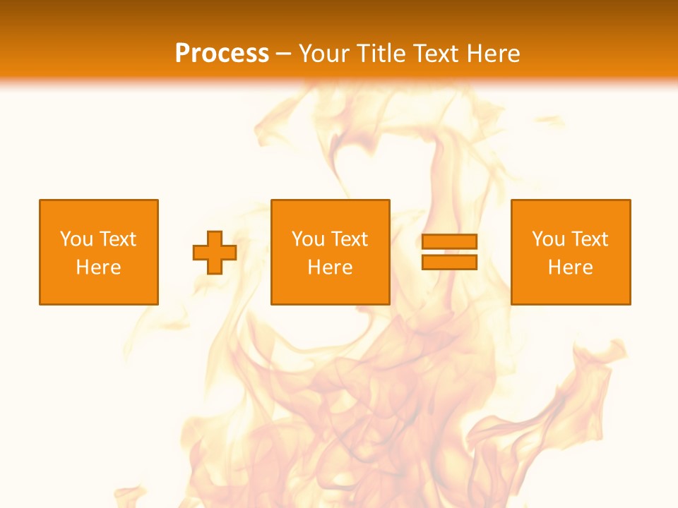 A Fire Is Shown With A White Background PowerPoint Template