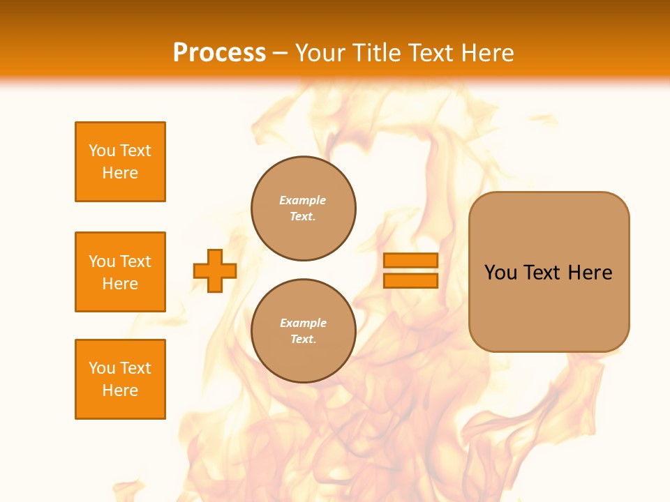 A Fire Is Shown With A White Background PowerPoint Template