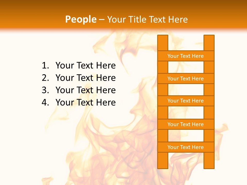 A Fire Is Shown With A White Background PowerPoint Template