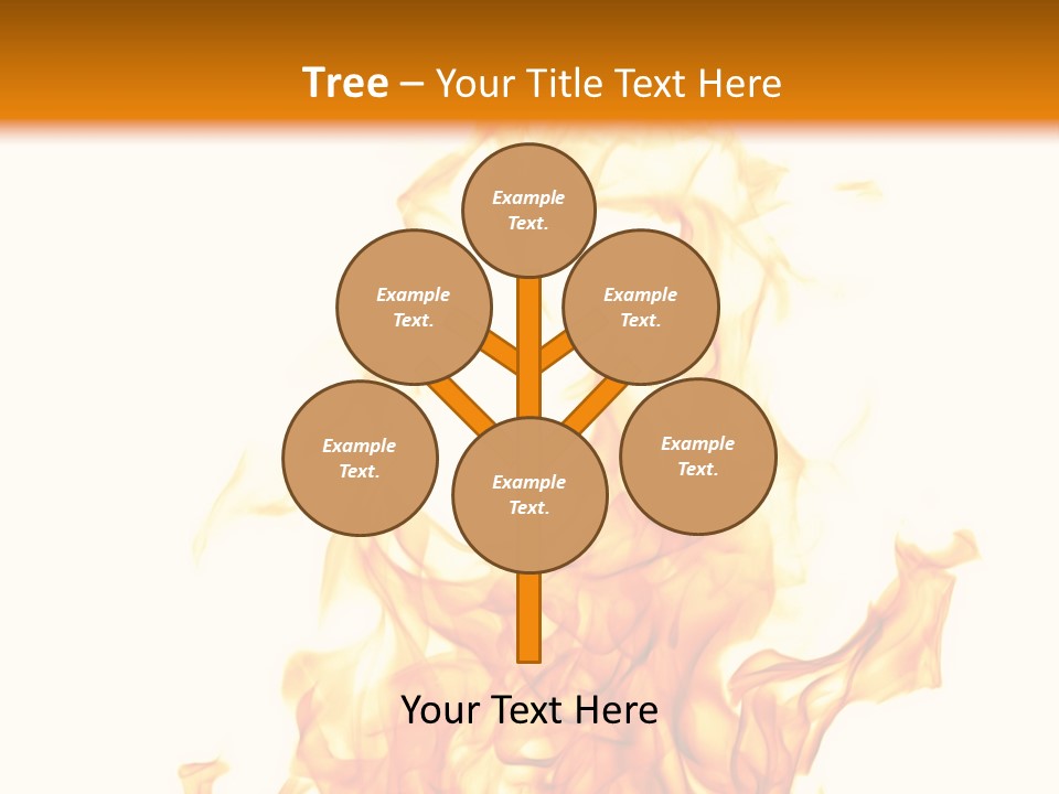 A Fire Is Shown With A White Background PowerPoint Template