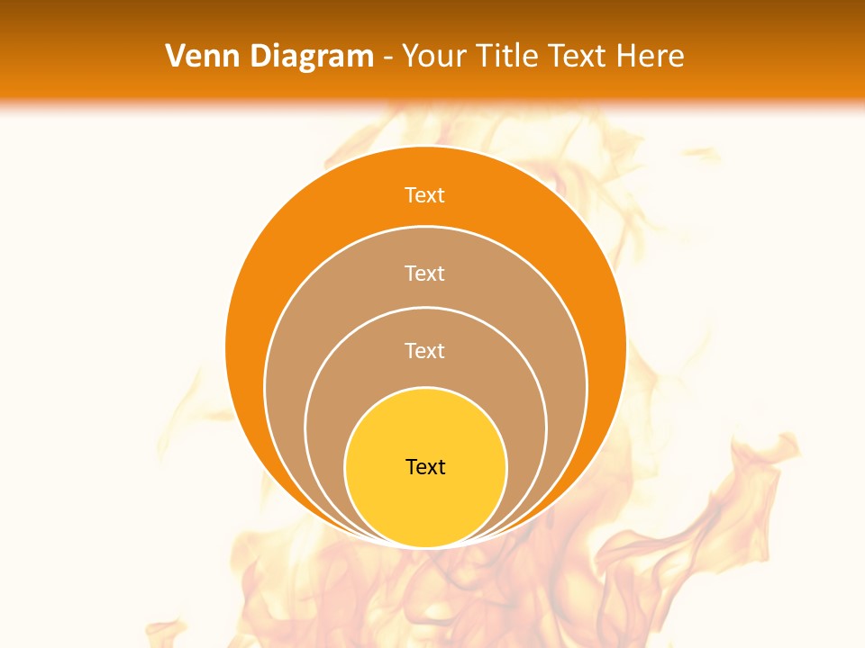 A Fire Is Shown With A White Background PowerPoint Template