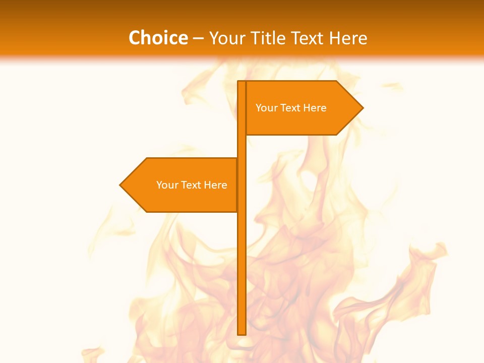A Fire Is Shown With A White Background PowerPoint Template