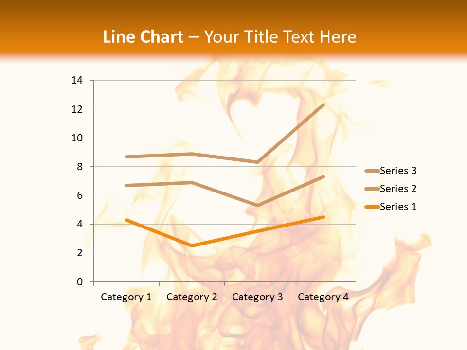 A Fire Is Shown With A White Background PowerPoint Template