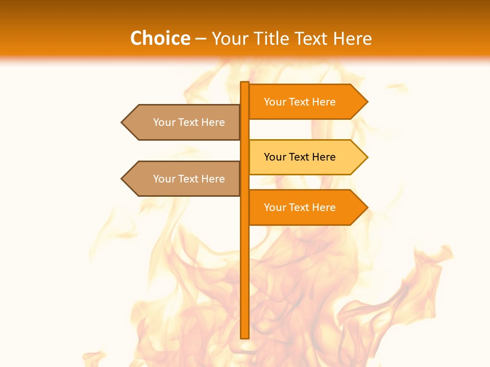 A Fire Is Shown With A White Background PowerPoint Template