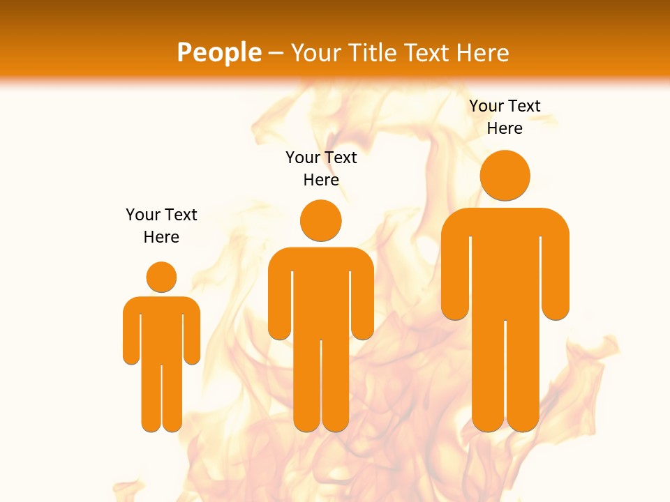 A Fire Is Shown With A White Background PowerPoint Template