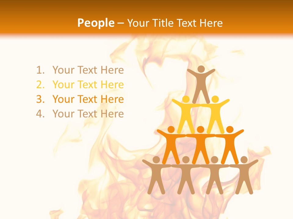 A Fire Is Shown With A White Background PowerPoint Template