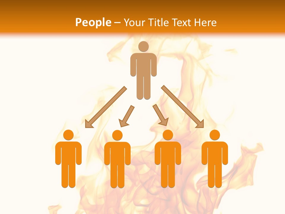 A Fire Is Shown With A White Background PowerPoint Template