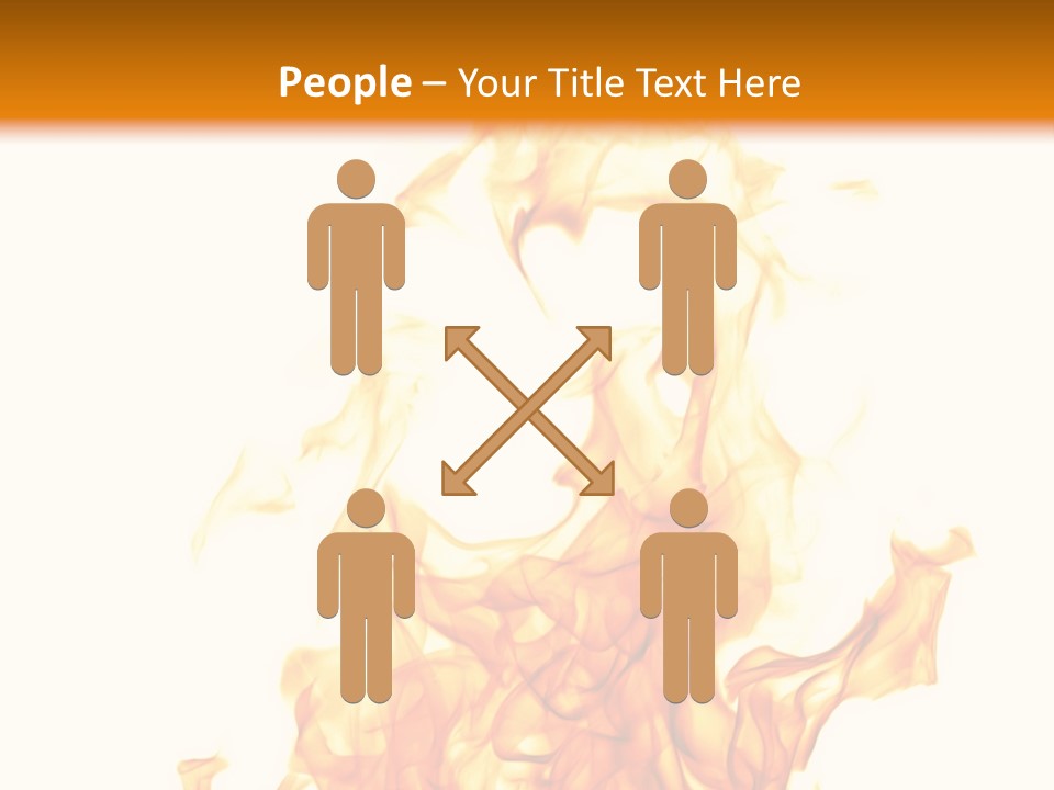 A Fire Is Shown With A White Background PowerPoint Template