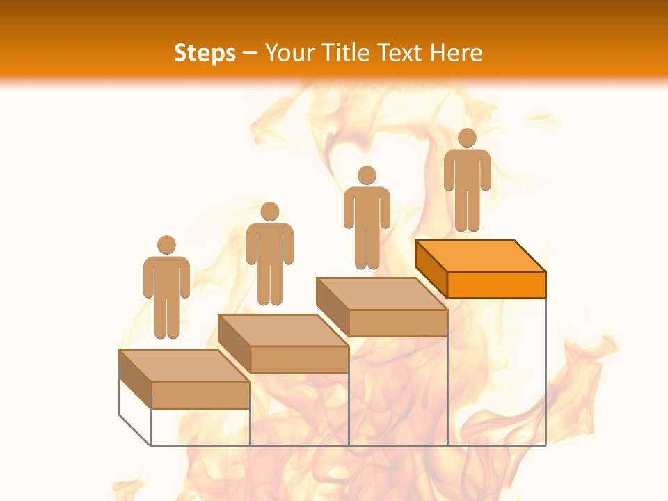 A Fire Is Shown With A White Background PowerPoint Template