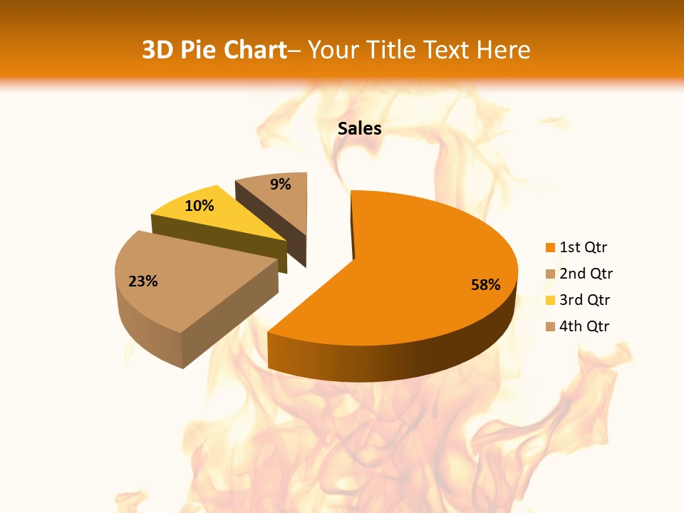 A Fire Is Shown With A White Background PowerPoint Template