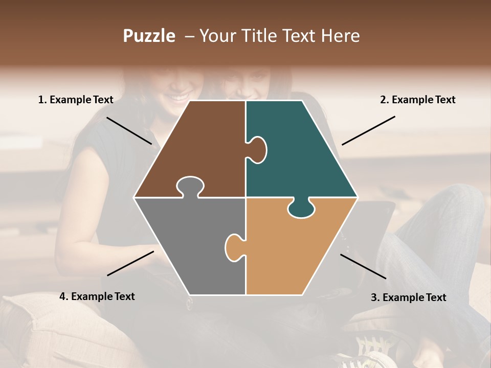 People Happy Girlfriends PowerPoint Template