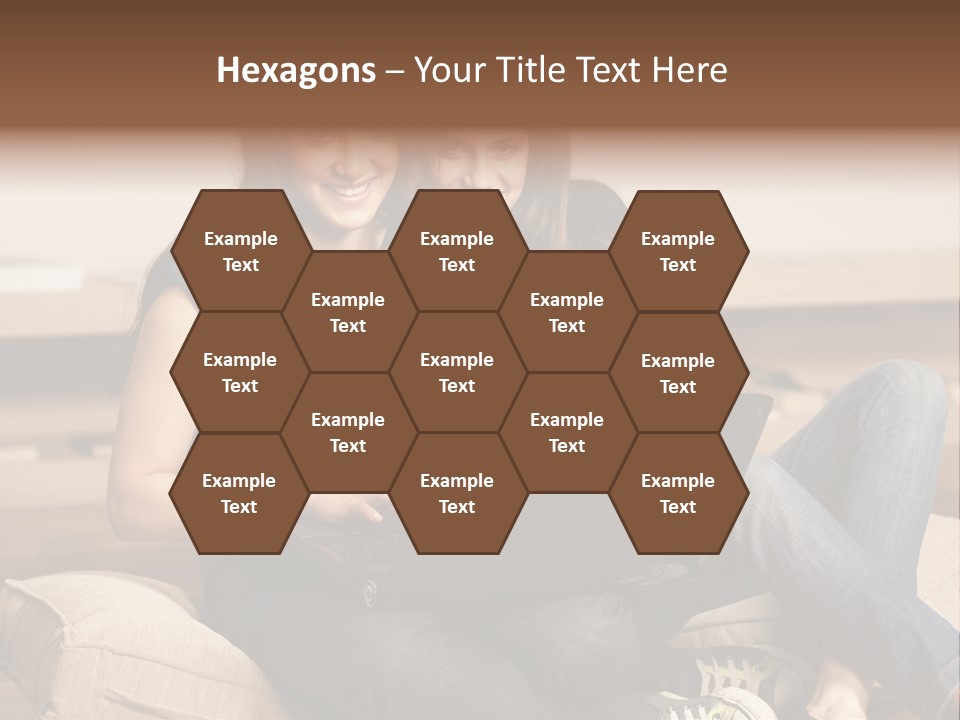 People Happy Girlfriends PowerPoint Template