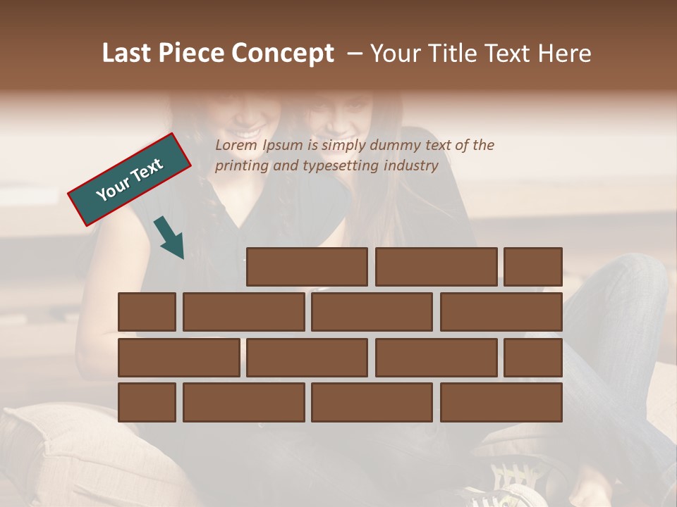 People Happy Girlfriends PowerPoint Template