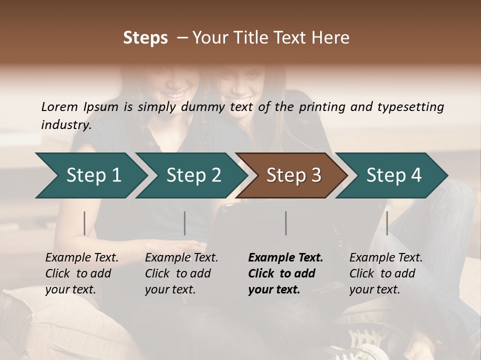 People Happy Girlfriends PowerPoint Template