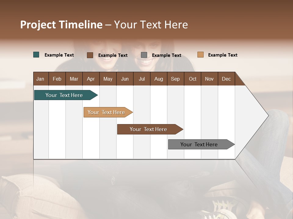 People Happy Girlfriends PowerPoint Template