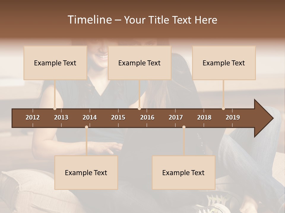 People Happy Girlfriends PowerPoint Template