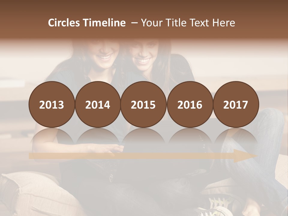 People Happy Girlfriends PowerPoint Template