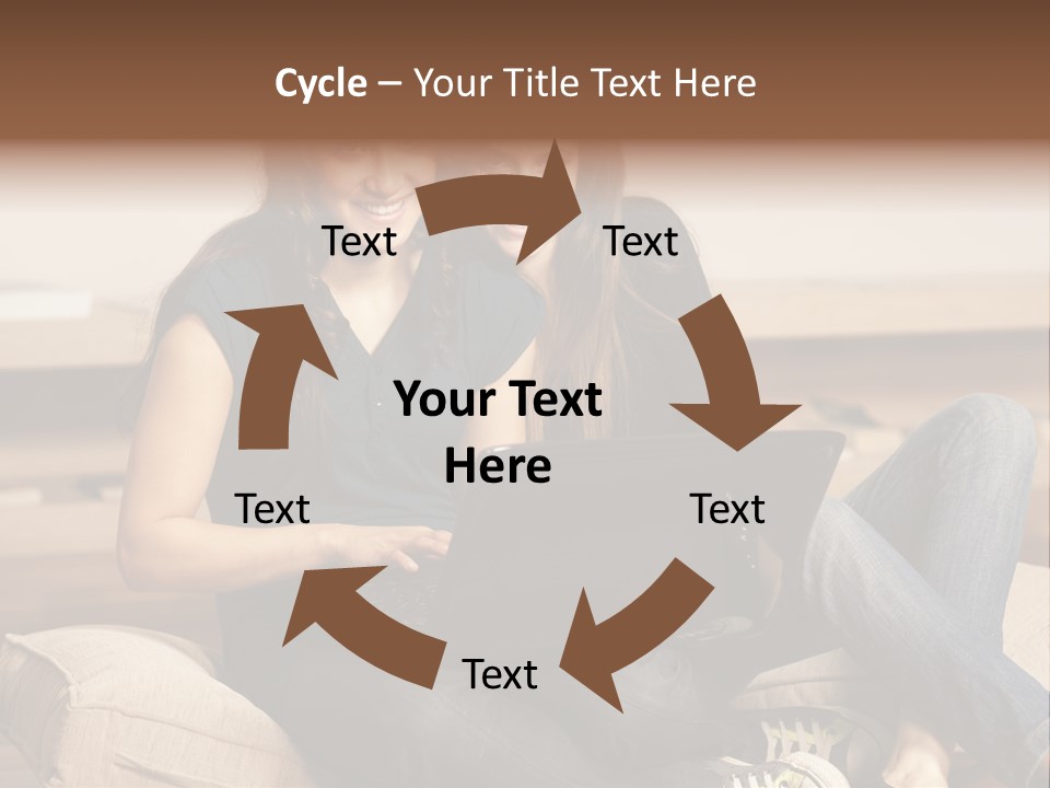 People Happy Girlfriends PowerPoint Template