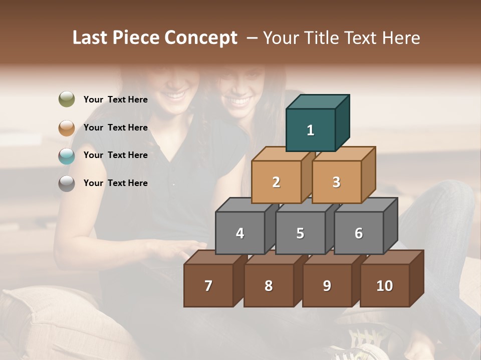 People Happy Girlfriends PowerPoint Template