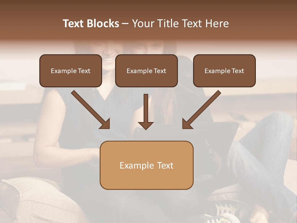 People Happy Girlfriends PowerPoint Template