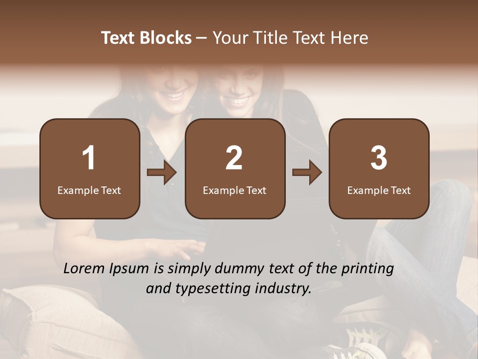 People Happy Girlfriends PowerPoint Template