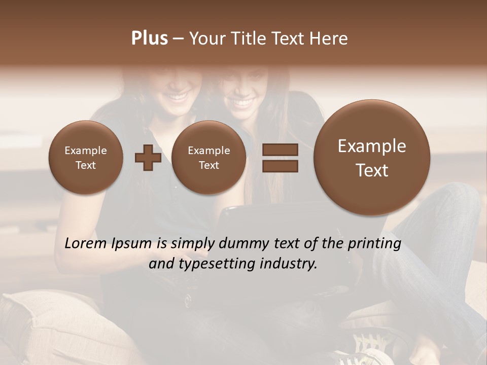 People Happy Girlfriends PowerPoint Template