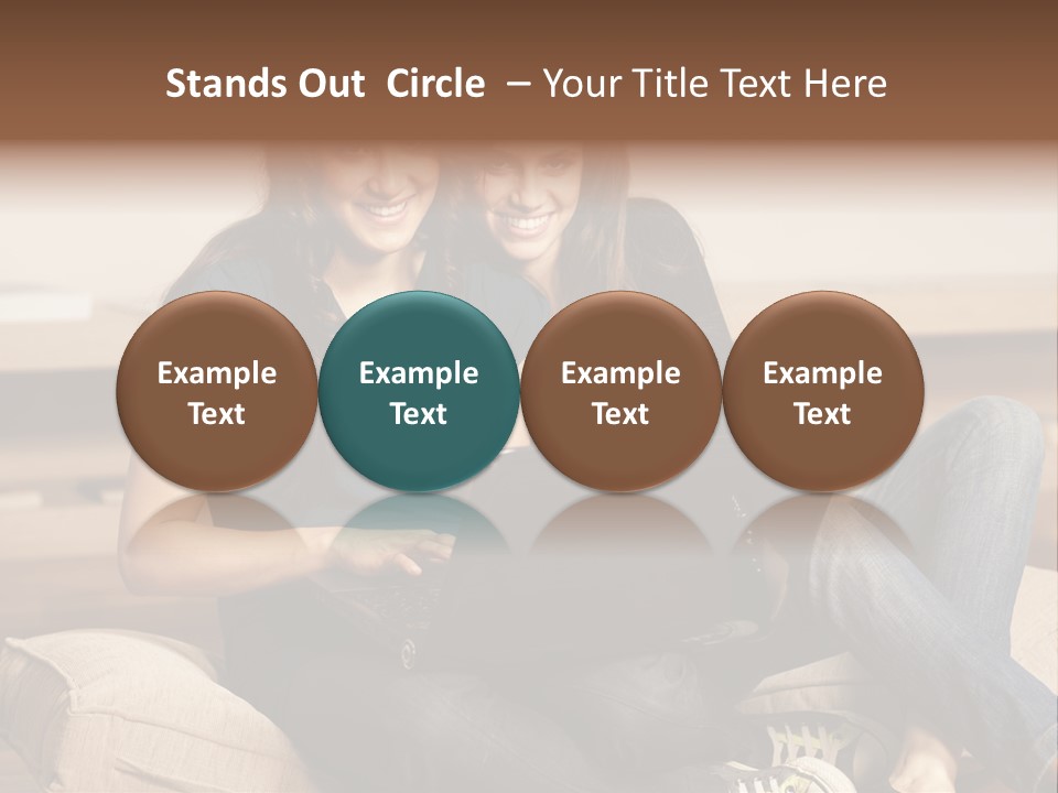 People Happy Girlfriends PowerPoint Template