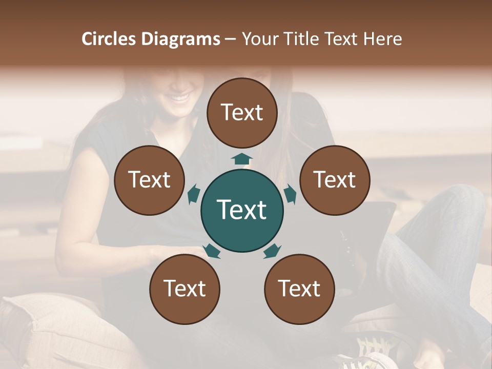 People Happy Girlfriends PowerPoint Template