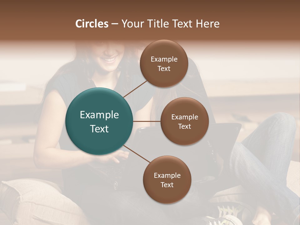 People Happy Girlfriends PowerPoint Template