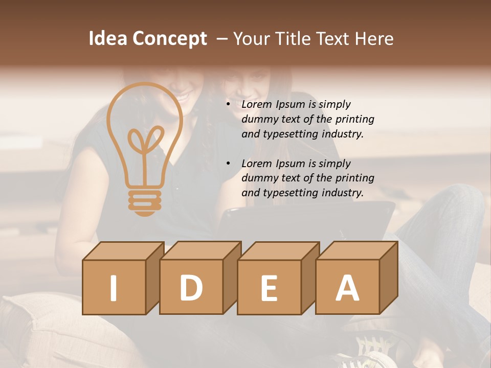 People Happy Girlfriends PowerPoint Template