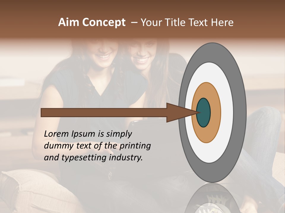 People Happy Girlfriends PowerPoint Template