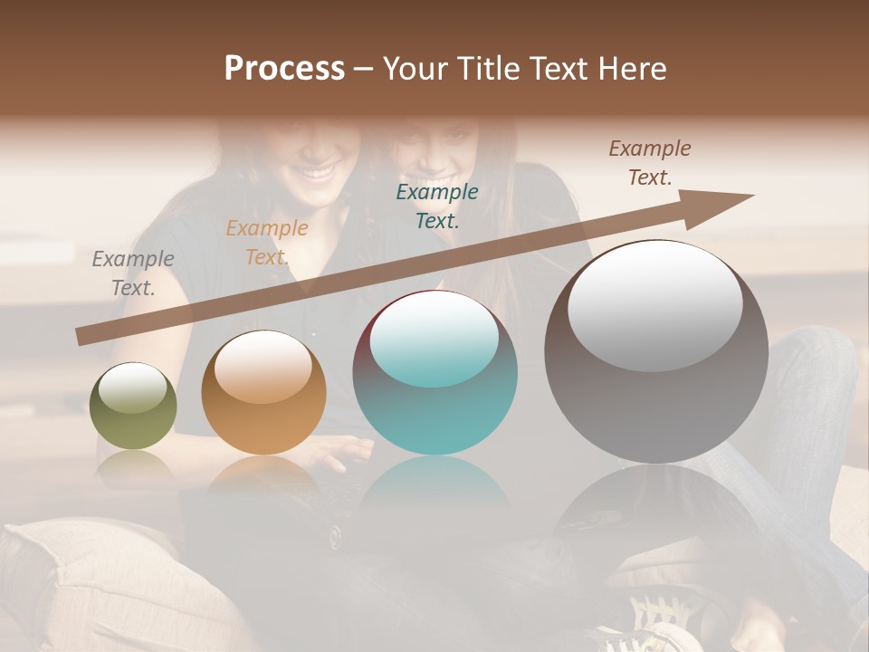 People Happy Girlfriends PowerPoint Template