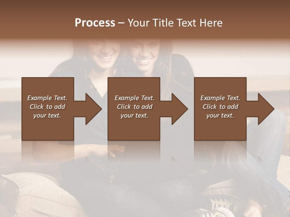 People Happy Girlfriends PowerPoint Template