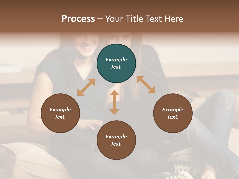 People Happy Girlfriends PowerPoint Template