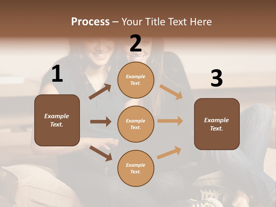 People Happy Girlfriends PowerPoint Template