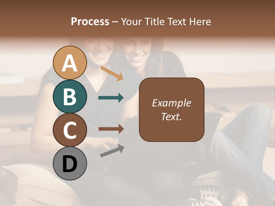 People Happy Girlfriends PowerPoint Template