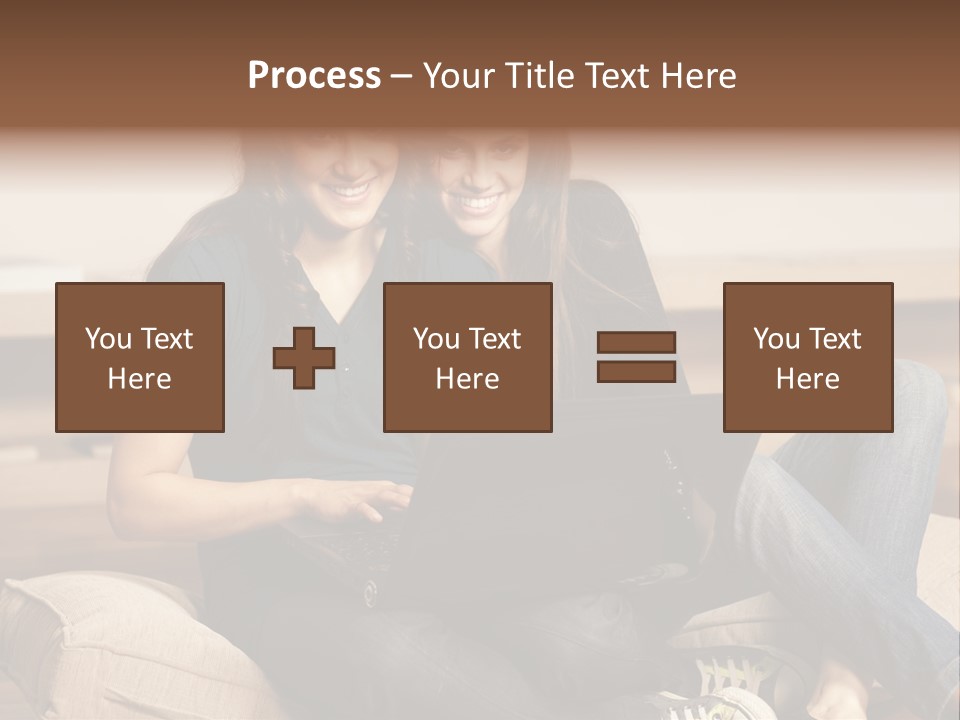 People Happy Girlfriends PowerPoint Template