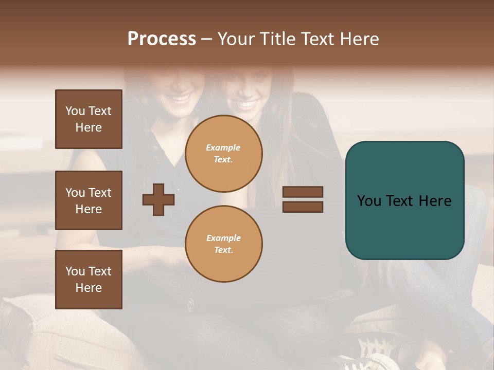 People Happy Girlfriends PowerPoint Template