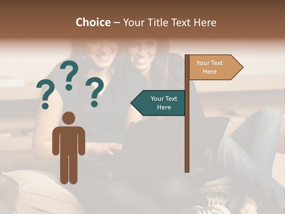 People Happy Girlfriends PowerPoint Template