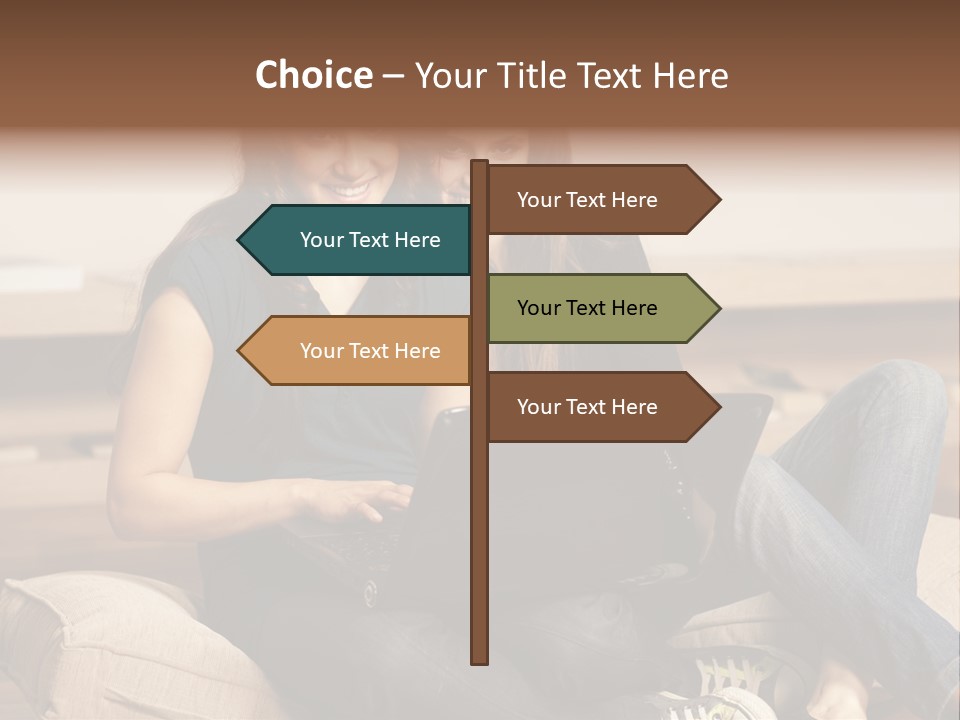 People Happy Girlfriends PowerPoint Template