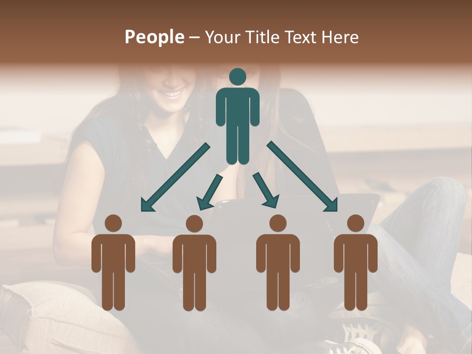 People Happy Girlfriends PowerPoint Template