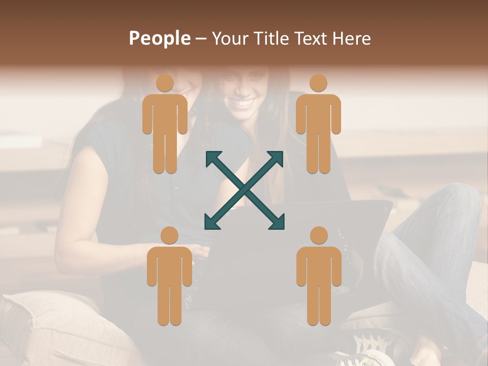 People Happy Girlfriends PowerPoint Template