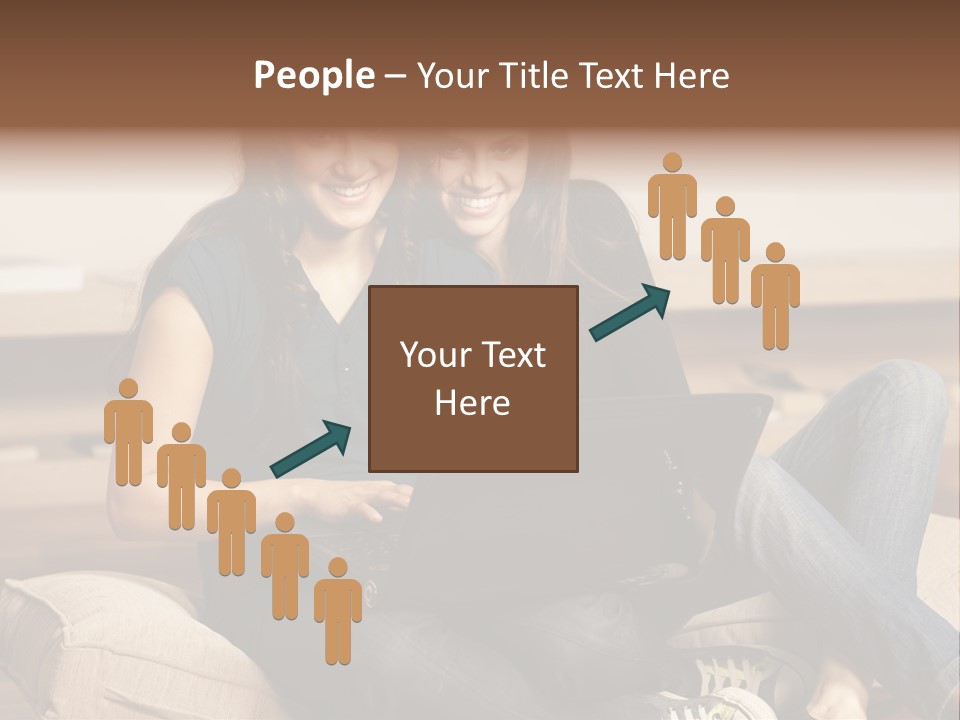 People Happy Girlfriends PowerPoint Template