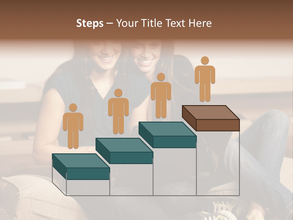 People Happy Girlfriends PowerPoint Template