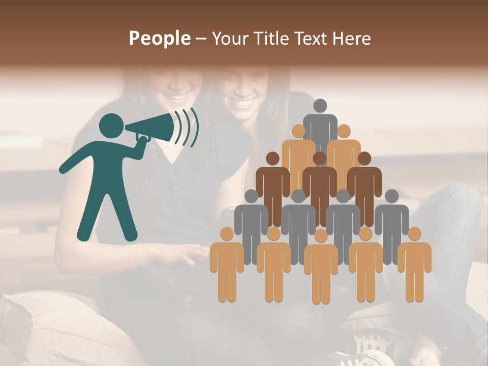 People Happy Girlfriends PowerPoint Template