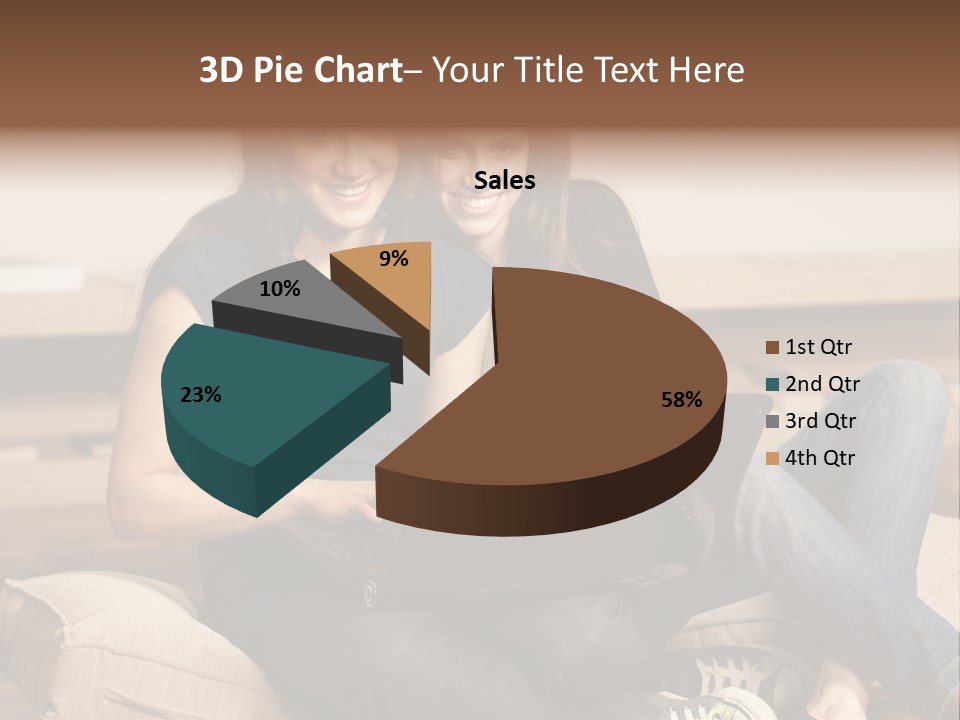 People Happy Girlfriends PowerPoint Template