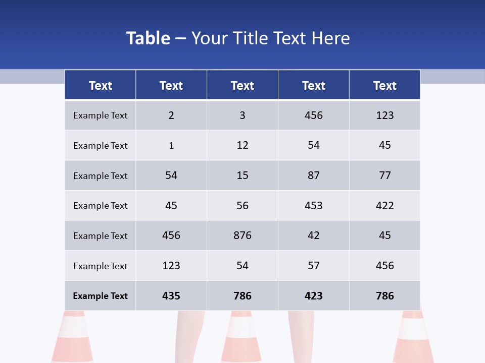 A Woman Standing In Front Of Orange Traffic Cones PowerPoint Template