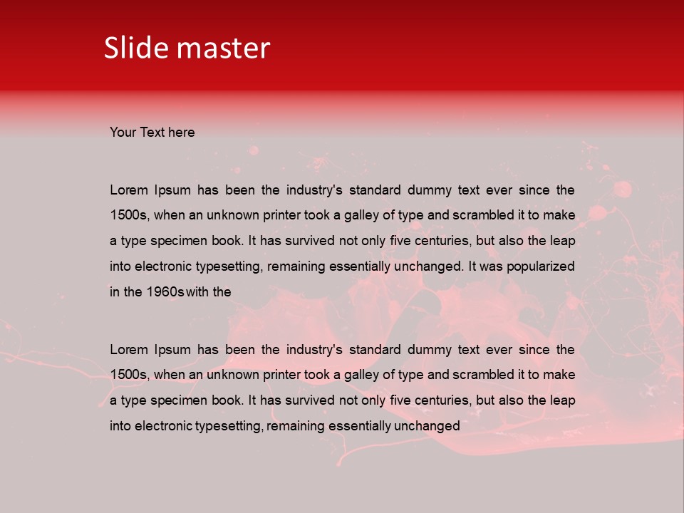 A Black And Red Background With A Splash Of Paint PowerPoint Template