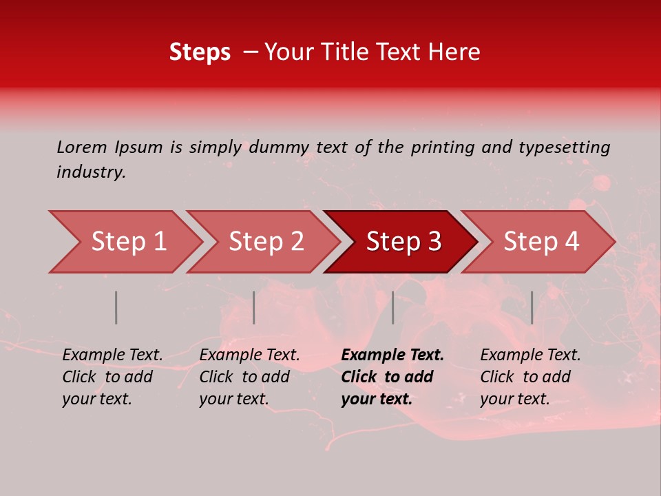 A Black And Red Background With A Splash Of Paint PowerPoint Template